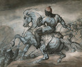 Episode de la Guerre Coloniale Noir sur un cheval cabre - Theodore Gericault