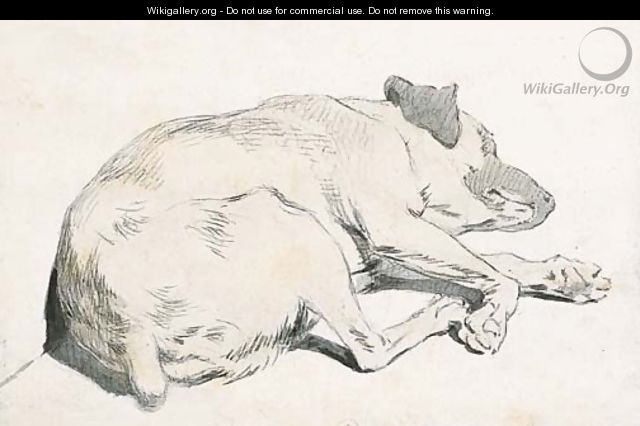 A sleeping dog - Theodore Gericault