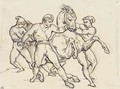 Three men restraining a horse - Theodore Gericault