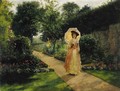 A Garden Stroll - Jennie Augusta Brownscombe
