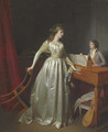 A lady at the clavichord - Jean-Simon Fournier