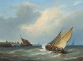 Entering a harbour in a stiff breeze - Johan Adolph Rust