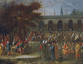 The Dutch Ambassador with his retinue being received by Sultan Ahmed III at the Topkapi Palace, Istanbul - Jean Baptiste Vanmour