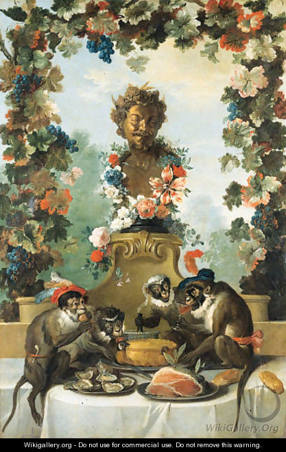 The Feast of the Monkeys - Jean-Baptiste Oudry