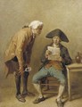 Two gentlemen reading a letter - Jean-Baptiste Madou