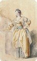 Portrait of a girl in Russian dress - Jean-Baptiste Leprince