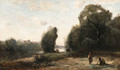Prairie au bord d'une rivire - Jean-Baptiste-Camille Corot