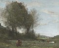 Trois paysannes dans un pre, souvenir de Bretagne - Jean-Baptiste-Camille Corot