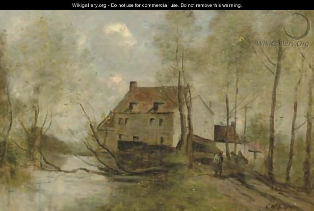 Planque, pres Douai-Le Moulin Brule - Jean-Baptiste-Camille Corot