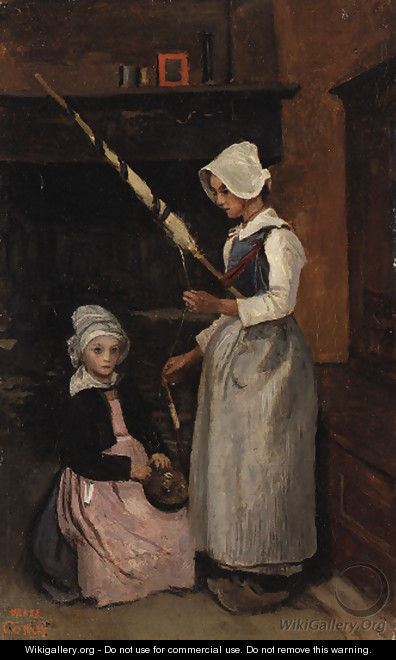 Paysannes du Mur - Jean-Baptiste-Camille Corot