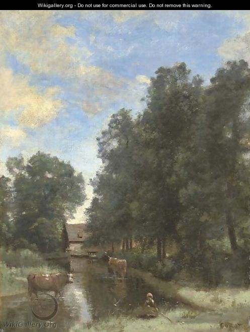 La petite vachere (environs de Gisors) - Jean-Baptiste-Camille Corot