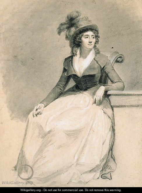 Portrait of Therwagne de Mericourt - Jacques-Jean- Baptiste Augustin