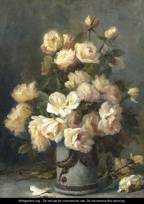 Roses in a vase - Jean Capeinick
