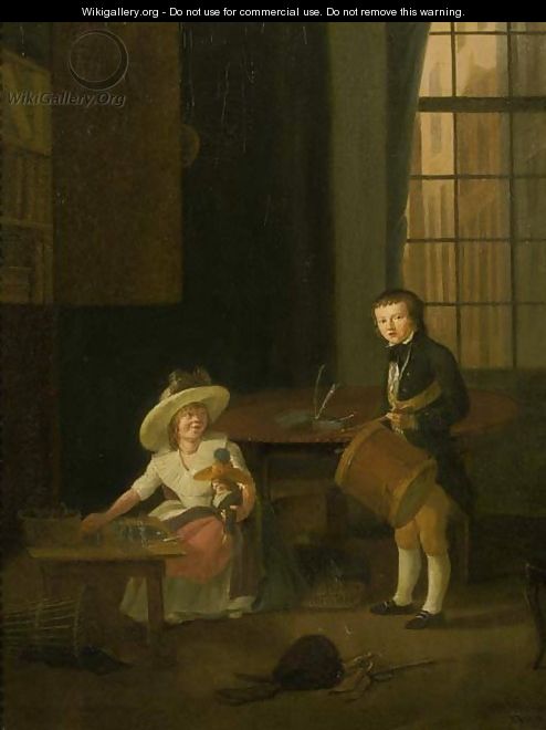 A double portrait of a boy and a girl - Jean Baptiste Ham