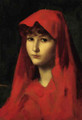 A Young Girl with Red Cape - Jean-Jacques Henner