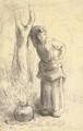 Milkmaid Leaning against a Tree - Jean-Francois Millet