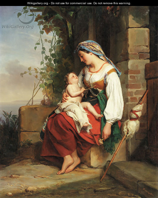 Mother and child - Jean Augustin Franquelin