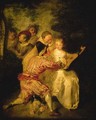 Le Conteur Artists from the Commedia dell'Arte in a landscape - Jean-Antoine Watteau
