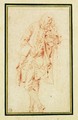 A Man leaning against a Pillar - Jean-Antoine Watteau