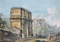 The Forum with the Arch of Constantine, peasants in the foreground - Jean-Baptiste Lallemand