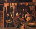 A peasant family in a barn - Jan van Amstel