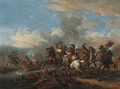 A battle between Christians and Turks - Jan von Huchtenburgh