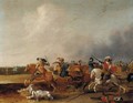 A cavalry skirmish - Jan Van Der Stoffe