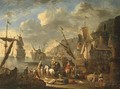Oriental merchants in an imaginary Mediterranean port - Jan Baptist van der Meiren