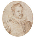 Portrait of a man wearing a ruff, bust length - Johan Wierix