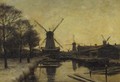 Windmills in winter - Jan Hillebrand Wijsmuller
