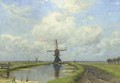 Windmills in a polder landscape - Jan Hillebrand Wijsmuller