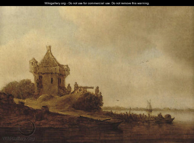 A watchtower at the mouth of an estuary - Jan van Goyen