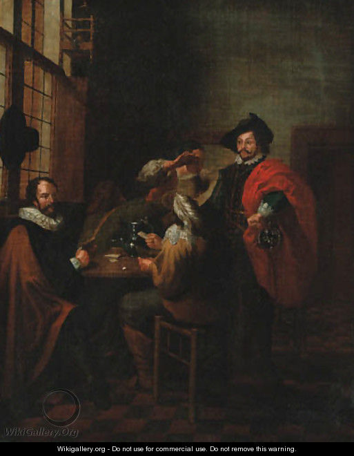 A dispute at cards - Jan Jozef, the Younger Horemans