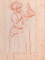 Study of a woman wearing a bonnet - Jan Josef, the Elder Horemans