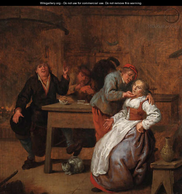 Peasants in an inn, with a courting couple - Jan Miense Molenaer