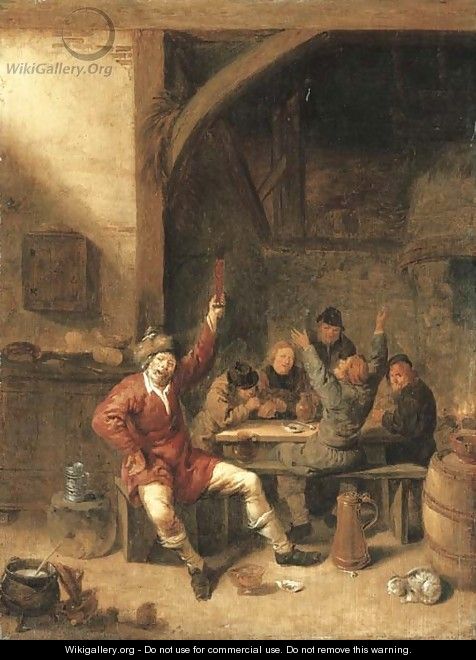 Peasants drinking, smoking and merrymaking in a tavern - Jan Miense Molenaer