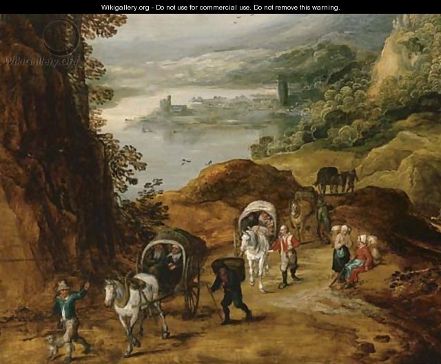 Travelers on a mountain path - Jan, the Younger Brueghel