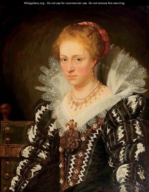 Portrait of Jacqueline of Caestre - Jan Adam Janszoon Kruseman