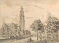 The Westerkerk on the Prinsengracht, Amsterdam, seen from the corner of the Bloemgracht - Jan De Beyer