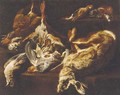 A hunting still life with a hare - Jan Fyt