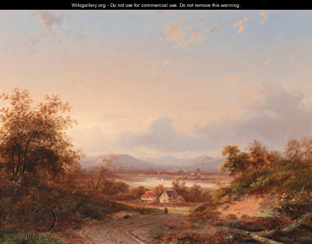 An extensive landscape at dusk - Jan Evert Morel