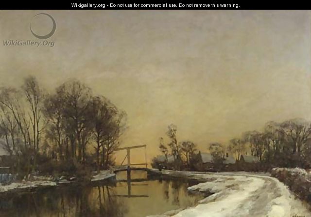 A late afternoon in winter - Jan Hillebrand Wijsmuller
