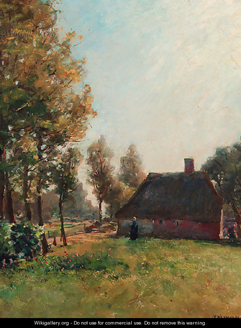 A farmyard in summer - Jan Hillebrand Wijsmuller