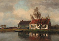 A farm along a river - Jan Hillebrand Wijsmuller