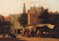 Market Day in a Dutch Town - Johannes Hermanus Koekkoek