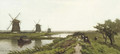 Windmills in a polder landscape - Jan Hendrik Weissenbruch
