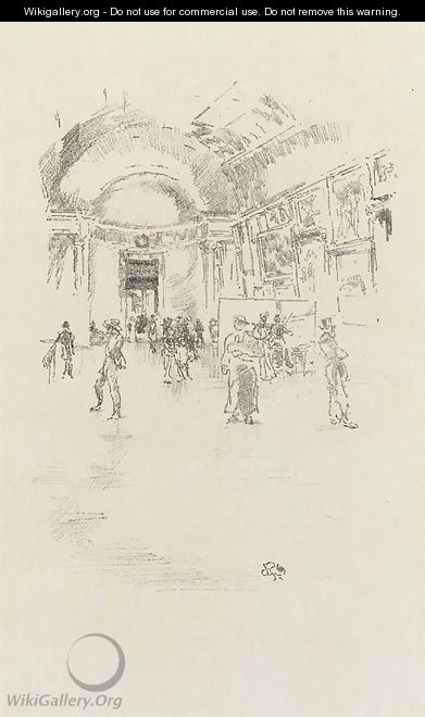 The Long Gallery, Louvre - James Abbott McNeill Whistler