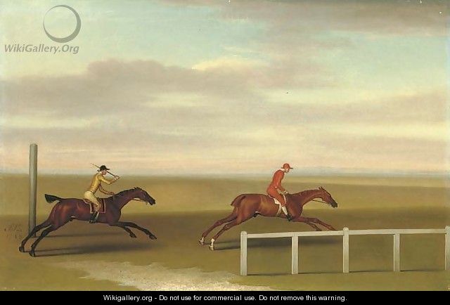 Two race horses in a match - James Seymour