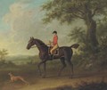 Sedbury, with jockey up, and a greyhound - James Seymour