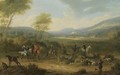 A Hunting Party With Hounds In An Extensive River Landscape - James Ross